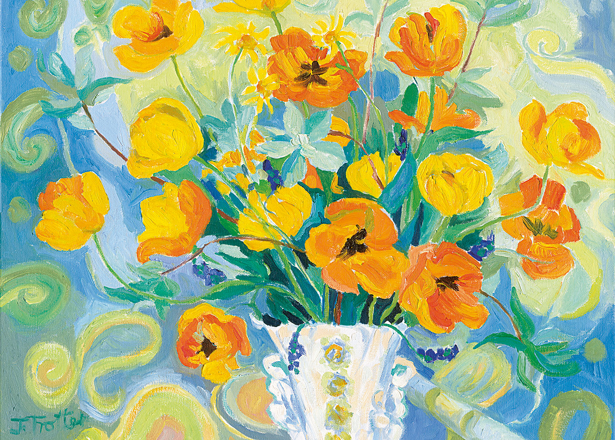 Josephine Trotter Yellow Tulips 24 x 30