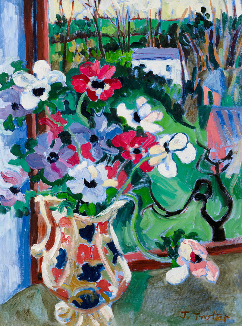 Anemones Josephine Trotter Oil on canvas 24in x 18in 61cm x 46cm